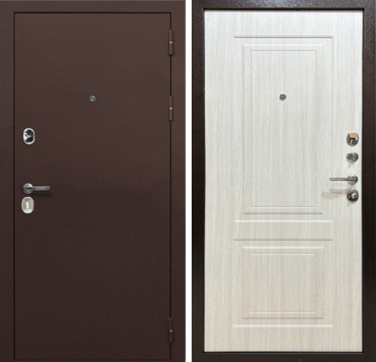 Дверь MXD Союз 90мм Антик Медь - панель Лиственница беленая DIS007238