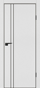 Товар Межкомнатная дверь P-20  черный молдинг PET,  кромка ABS черная c 4-х ст. Белый матовый