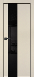Товар Межкомнатная дверь PX-6 черная кромка с 4-х ст. Бежевый матовый