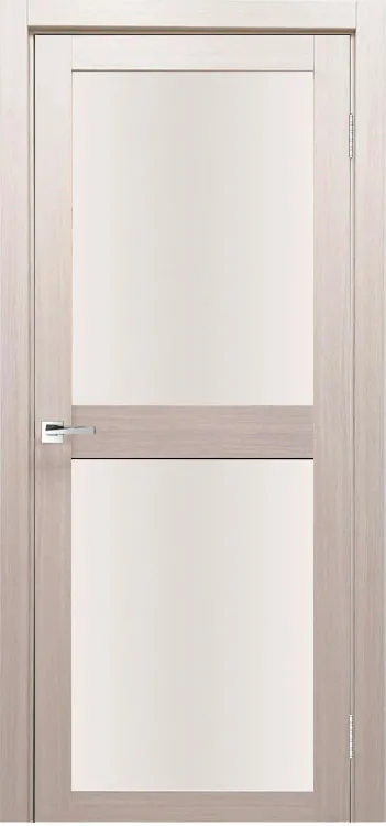 Межкомнатная дверь Легенда Z-6 тон Кремовая лиственница Остекление Сатинат белое