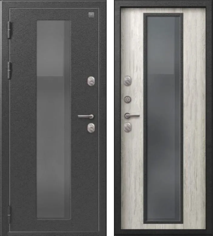 Дверь Термо-1000 Серебро антик - Полярный дуб DIS007371